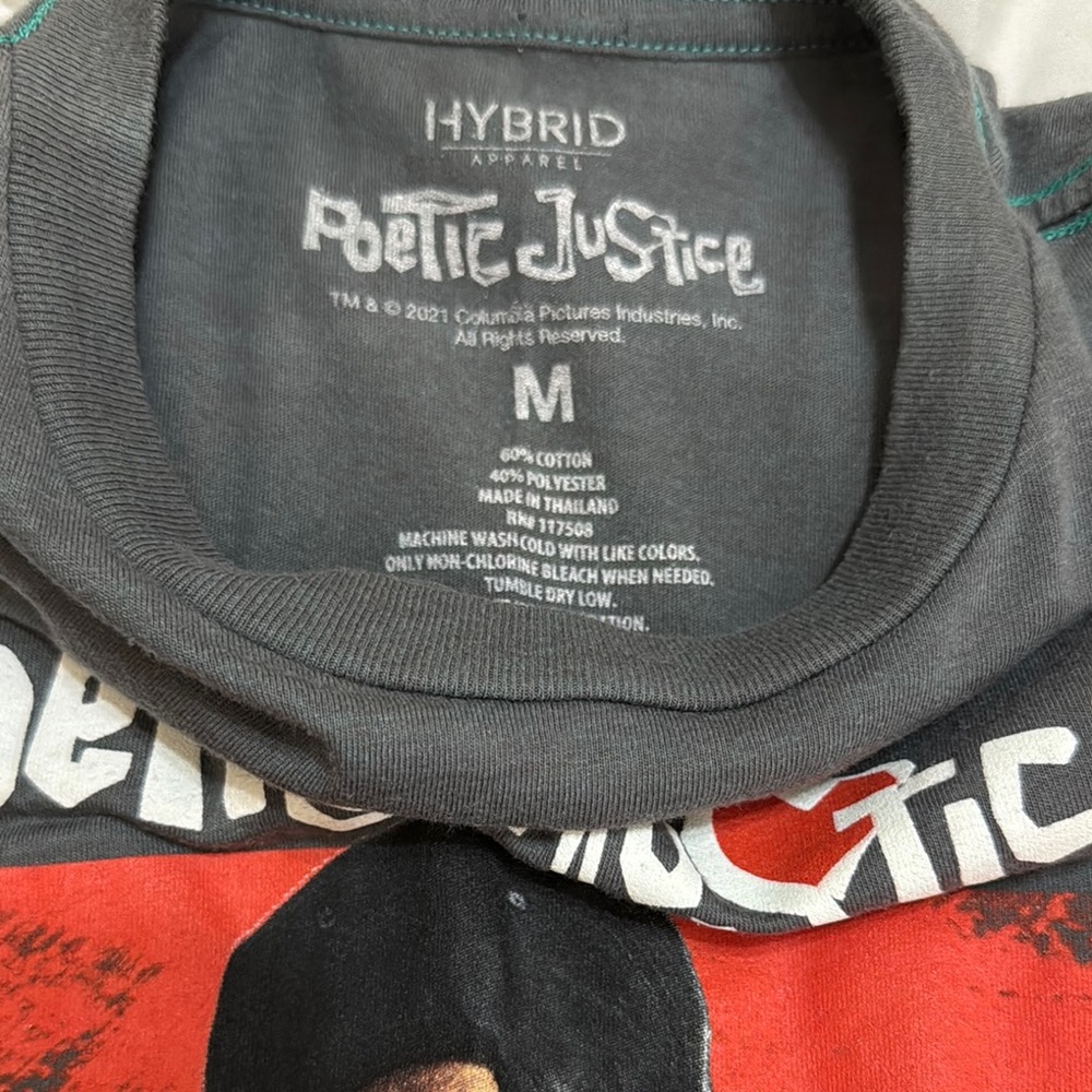 Poetic Justice Graphic Tee - Black and Red - Picture 3 of 3
